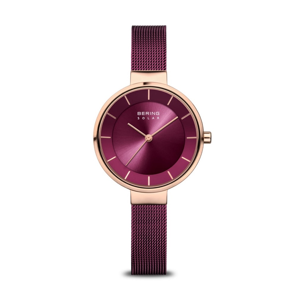 NWT Bering Solar Polishes Rose Gold Watch - HOST PICK X 4